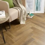 Dark Brown Herringbone Click Vinyl SPC